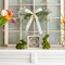 Rustic Farmhouse Easter Bunny Wreath – Spring Door & Wall Decor with Lamb’s Ear Greenery and Satin Bow, Indoor & Outdoor